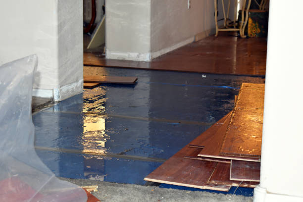 Professional Emergency Water Damage Restoration technician working in Austinburg, OH